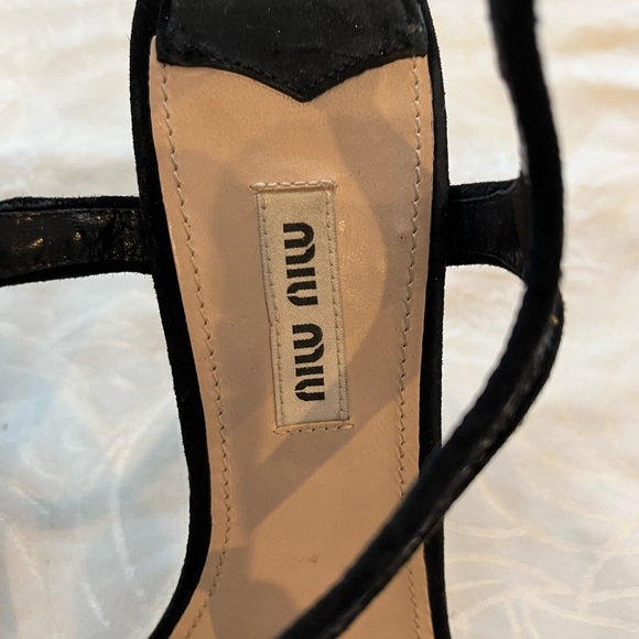 Miu miu sparkle wedge sandals 38 ( can fit up to 8.5 ) - Picture 5 of 12